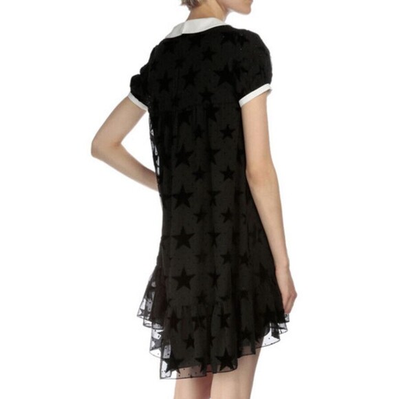 New Saint Laurent Burnout Star Embellished Dress F38 - Picture 3 of 9